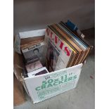 A box of LP's, singles & cassettes COLLECT ONLY