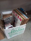 A box of LP's, singles & cassettes COLLECT ONLY