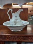 A Victorian jug and basin set, COLLECT ONLY.