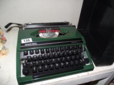 A silver reed vintage typewriter