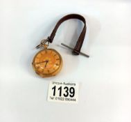 An 18ct gold Victorian pocket watch 1873? (total weight 62gms)