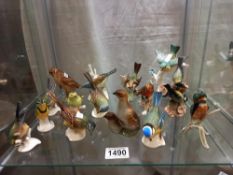 15 Goebel and West Germany bird figurines