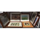 A selection of framed prints Collect only