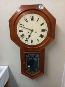 A wall clock with painted 'The London' advertising COLLECT ONLY