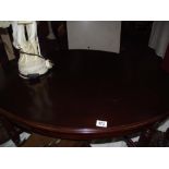 Darkwood stained oval coffee table COLLECT ONLY