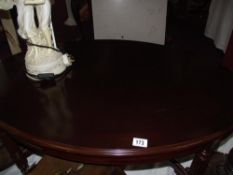 Darkwood stained oval coffee table COLLECT ONLY