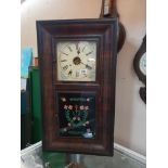 A 19th century American wall clock, COLLECT ONLY.