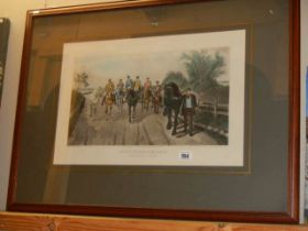 A mid 20th century framed and glazed print entitled 'Going to Lincoln Fair' COLLECT ONLY.