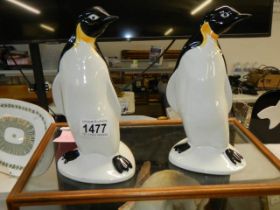 A pair of Poole pottery penguins.