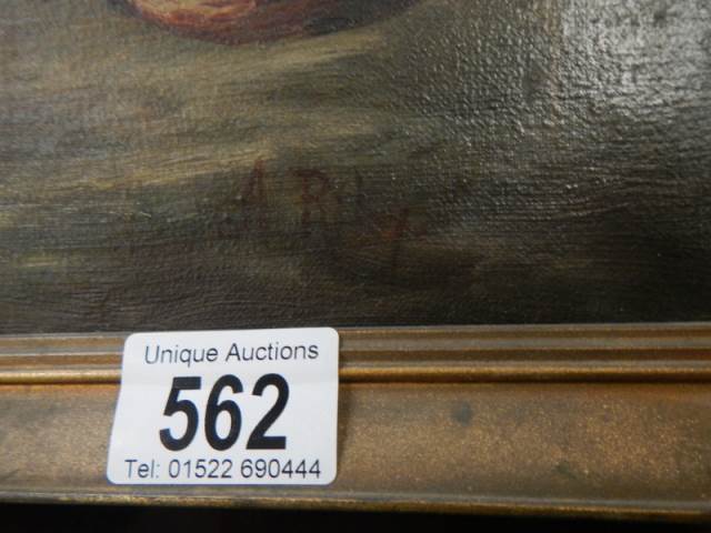 An early 20th century oil painting on canvas signed A Riley,, collect only. - Image 2 of 2