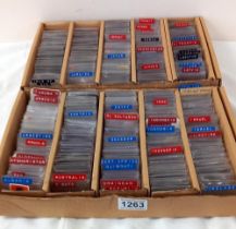 2 trays of approximately 800 world coins