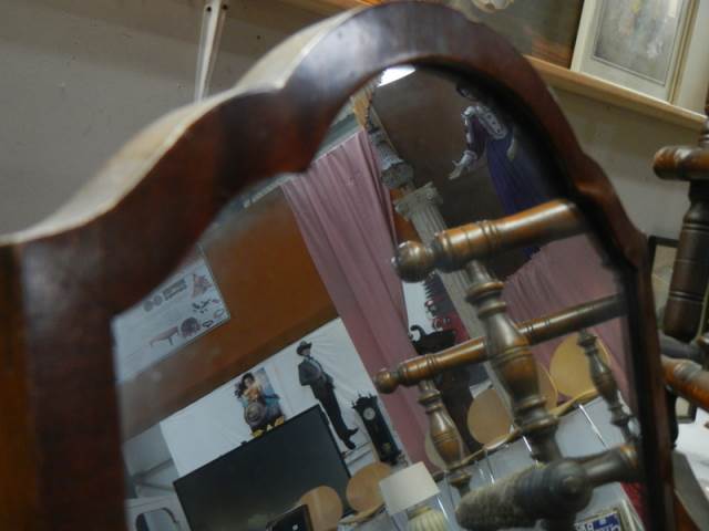 An early 20th century mahogany framed dressing table mirror, COLLECT ONLY - Image 3 of 3