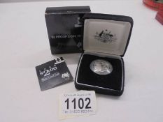 A silver proof Australian mint 1988 two dollar proof coin.