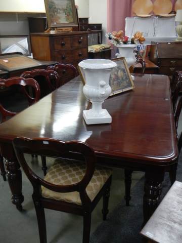A good Victorian mahogany wind-out dining table with a set if eight chairs, COLLECT ONLY. - Image 3 of 3