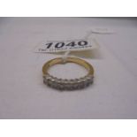 An 18ct gold ring set diamonds with Chester Hall mark, size M, 3.4 grams.