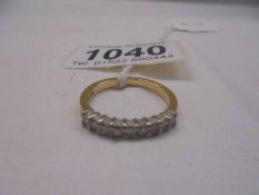 An 18ct gold ring set diamonds with Chester Hall mark, size M, 3.4 grams.