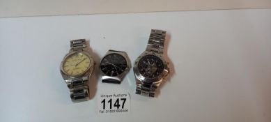 3 watches including Skagen (one without strap)