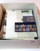 A box of mainly GB stamps including Victoria, Edward & George