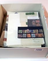 A box of mainly GB stamps including Victoria, Edward & George