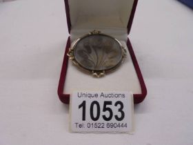 A 19th century gold mounted sentimental hair brooch.