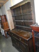 An oak open rack dresser, COLLECT ONLY.