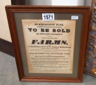 A sale notice dated 13/12/1831 for four valuable farms, COLLECT ONLY.