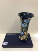 A Boxed Moorcroft Vase, Blue Rhapsody By Phillip Gibson