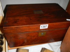 A Victorian mahogany writing box.