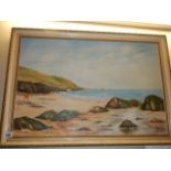 A 20th century oil on board painting signed M Parr. COLLECT ONLY.