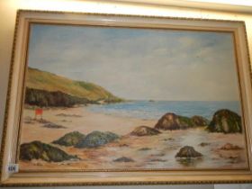 A 20th century oil on board painting signed M Parr. COLLECT ONLY.