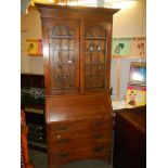 An oak bureau/bookcase, COLLECT ONLY.