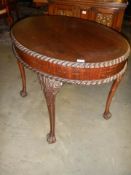 A late Victorian oval mahogany table, COLLECT ONLY.
