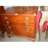 A Victorian mahogany inlaid commode, COLLECT ONLY.