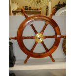 A 20th century ship's wheel, COLLECT ONLY.