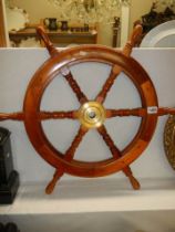 A 20th century ship's wheel, COLLECT ONLY.