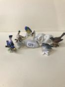 A quantity of bird figurines including Beswick & Royal Adderley