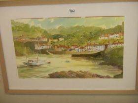 A framed and glazed watercolour (possibly Staines) in a modern frame, COLLECT ONLY.