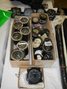 A large collection of aircraft gauges etc.,