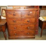 A two over three mahogany chest of drawers, COLLECT ONLY.