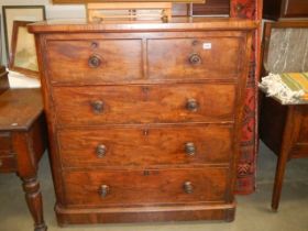 A two over three mahogany chest of drawers, COLLECT ONLY.