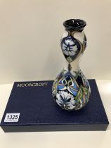 A Boxed Moorcroft Vase by Rachel Bishop .