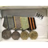 A set of four Russian medals.