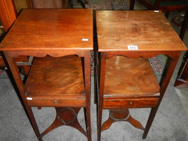 A pair of mid Victorian mahogany wash stands, COLLECT ONLY. - Image 2 of 2