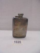 A hall marked silver hip flask.