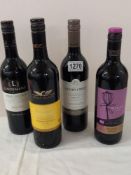 4 bottles of red wine including 2006 Lindemans Shiraz