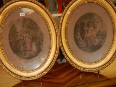 A pair of framed and glazed late Victorian coloured lithograph. COLLECT ONLY.