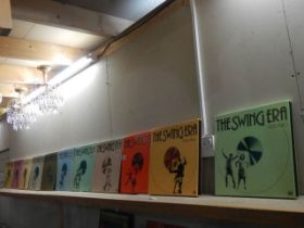 Eleven boxed sets of 'The Swing Era' records, 1930's to 1949.