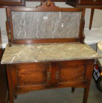 An early 20th century marble topped washstand. COLLECT ONLY.