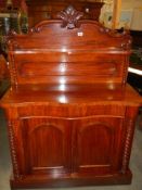 A Victorian mahogany chiffioniere, COLLECT ONLY.