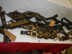 A quantity of horse harness with brasses. COLLECT ONLY.